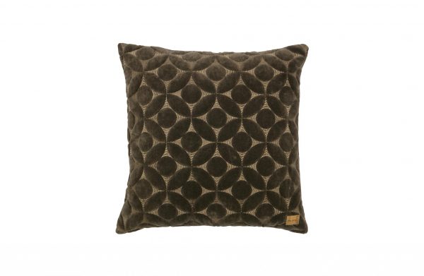 Sierkussen Snuggle Round Dark Taupe Fluweel - BePure