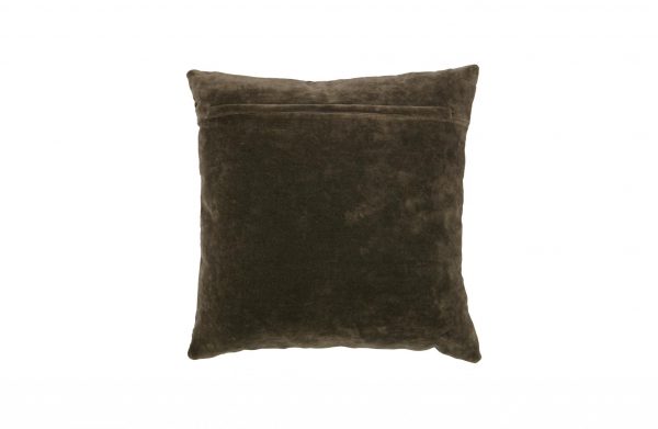 Sierkussen Snuggle Round Dark Taupe Fluweel - BePure